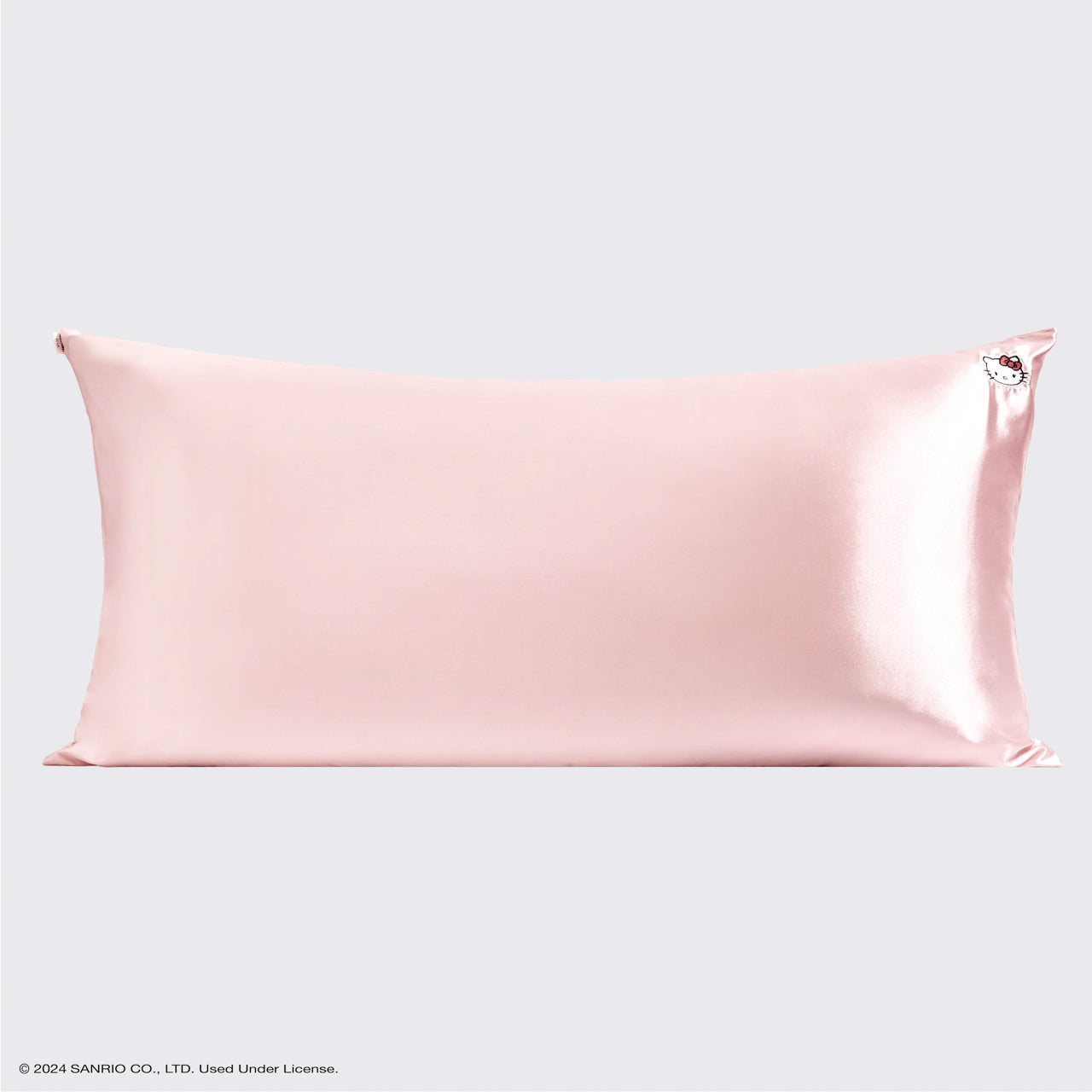 Hello Kitty x KITSCH Solid Pink Kitty Face King Satin Pillowcase